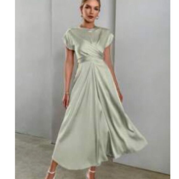 SHEIN Green Wrap Maxi Dress - Picture 9 of 9